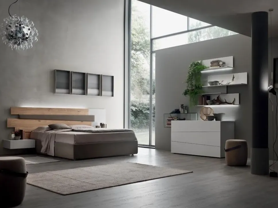 Letto in legno con gambe Scudo Maronese a prezzo ribassato