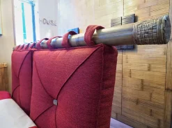 Letto in legno con giroletto Letto zedn japan legno ebambu con cuscinoni red Nuovi mondi cucine a prezzo scontato