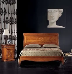 Letto in legno con piedini Modello i solisti Mobilificio bellutti a prezzo ribassato