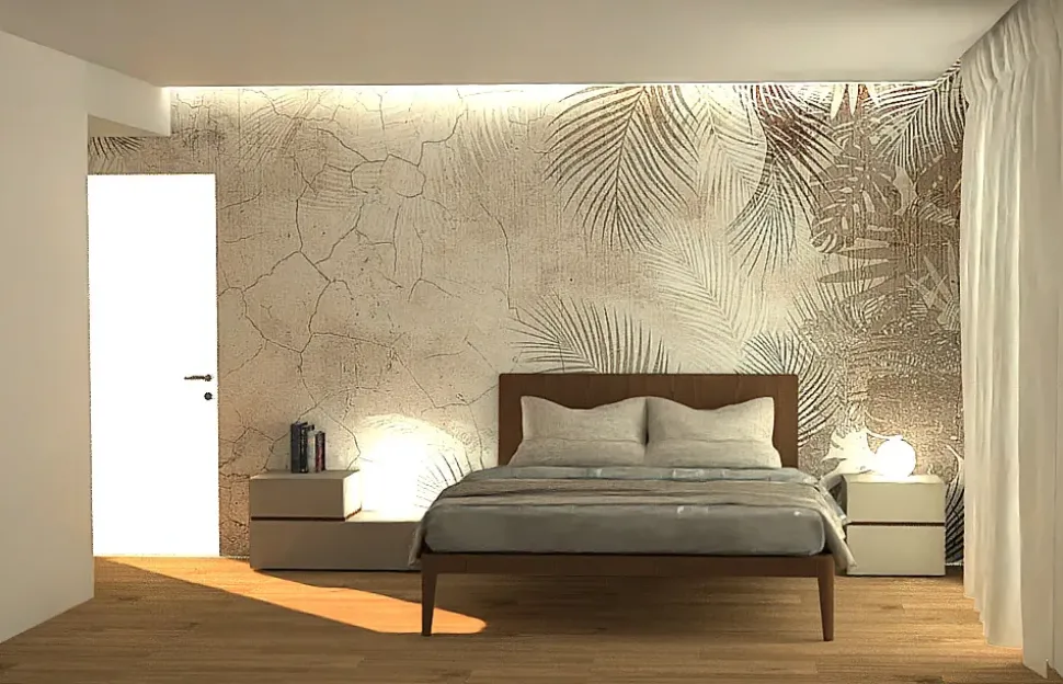 Letto in legno modello Letto e comodini di Pianca scontato 28%