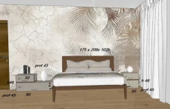 Letto in legno modello Letto e comodini di Pianca scontato 28%