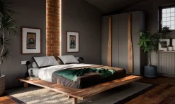 Letto in legno modello Letto  matyrimoniale zen japan in legno  di Nuovi mondi collection scontato 50%