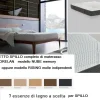 Letto in legno modello Spillo e  materasso rising dorelan di Pianca scontato 31%