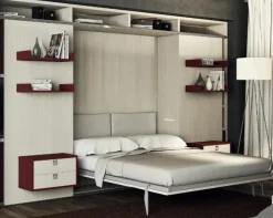 LETTO Letto a scomparsa matrimoniale ante scorrevoli soggiorno Artigianale in OFFERTA OUTLET - 22%