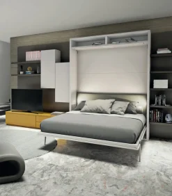Letto Letto a scomparsa verticale francese  con tavolo di Artigianale scontato del 28%