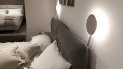 LETTO Letto bishape con 2 testiere rettangolari e lampade led Caccaro a PREZZI OUTLET