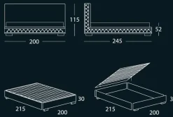 LETTO Letto luxury san marco  Md work in OFFERTA OUTLET - 45%