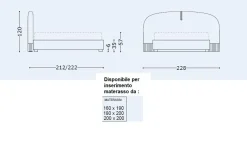 Letto Letto maxi vari rivestimenti  Md work SCONTATO a PREZZI OUTLET