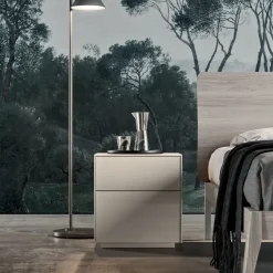 LETTO Letto moderno in legno laccato Mottes selection in OFFERTA OUTLET