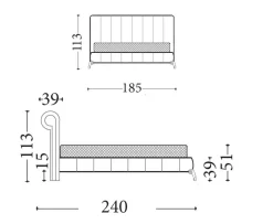 Letto Letto pelle new york di Md work scontato del 46%