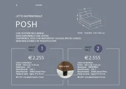 Letto matrimoniale con contenitore Posh Oggioni a prezzo scontato