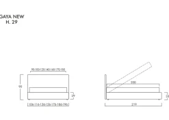 Letto matrimoniale con contenitore Gaya plane Bolzan a prezzo scontato