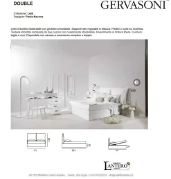 Letto matrimoniale con contenitore Double Gervasoni a prezzo scontato