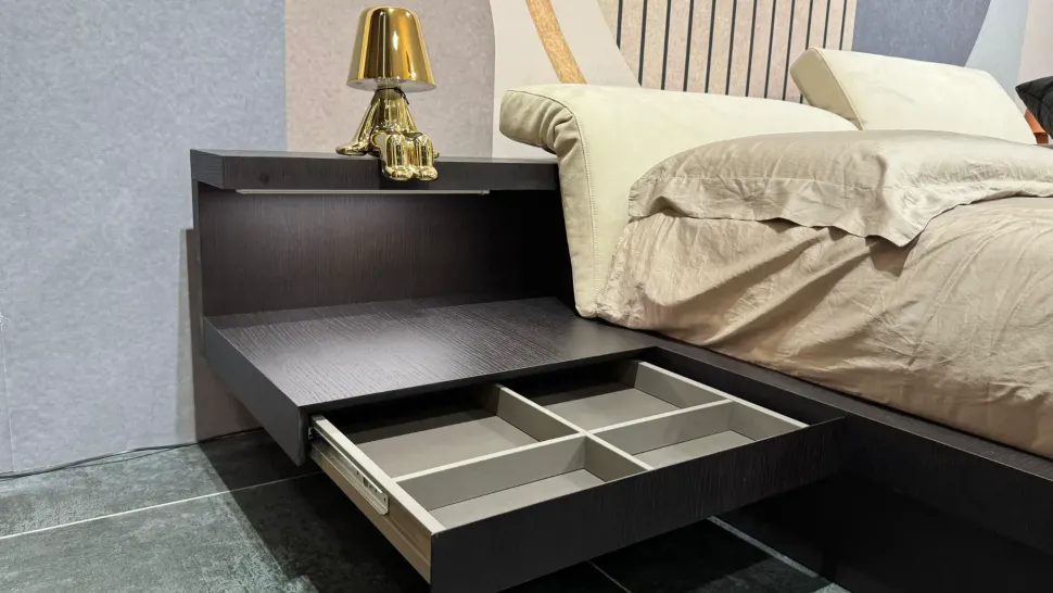 Letto matrimoniale con contenitore Morfeo Tomasella a prezzo ribassato