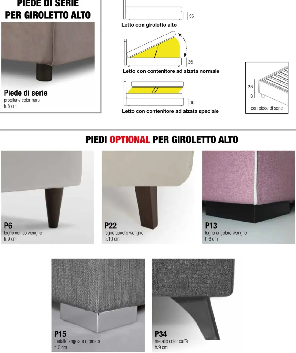 Letto matrimoniale con contenitore Fox Salvetti a prezzo scontato