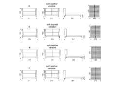 Letto matrimoniale con gambe Ludovic Cattelan italia a prezzo ribassato