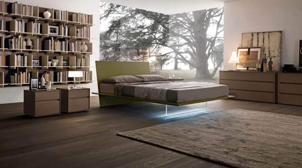 Letto matrimoniale con gambe Letto plana Presotto a prezzo ribassato