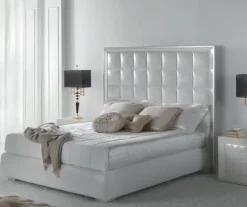 Letto matrimoniale con giroletto Letto matrimoniale in vera pelle luxury made in italy alta qualita' Md work a prezzo scontato