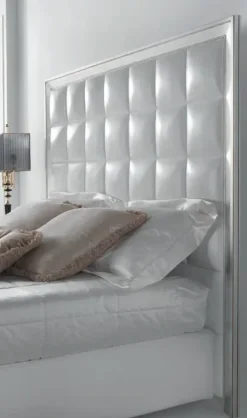 Letto matrimoniale con giroletto Letto matrimoniale in vera pelle luxury made in italy alta qualita' Md work a prezzo scontato