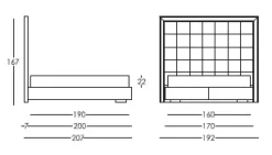 Letto matrimoniale con giroletto Letto matrimoniale in vera pelle luxury made in italy alta qualita' Md work a prezzo scontato