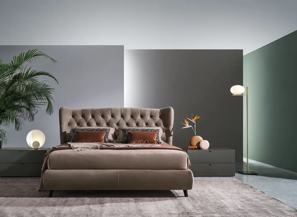 Letto matrimoniale con giroletto Tommy a prezzo riservato