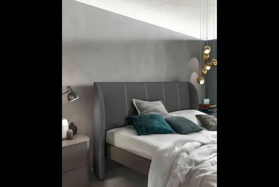 Letto matrimoniale con piedini Scirocco Santalucia a prezzo scontato