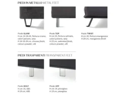 Letto matrimoniale con piedini Just * Samoa a prezzo ribassato