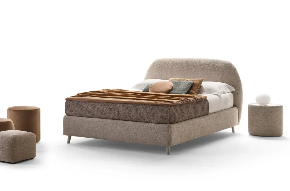 Letto matrimoniale con piedini Calipso Rosini a prezzo ribassato