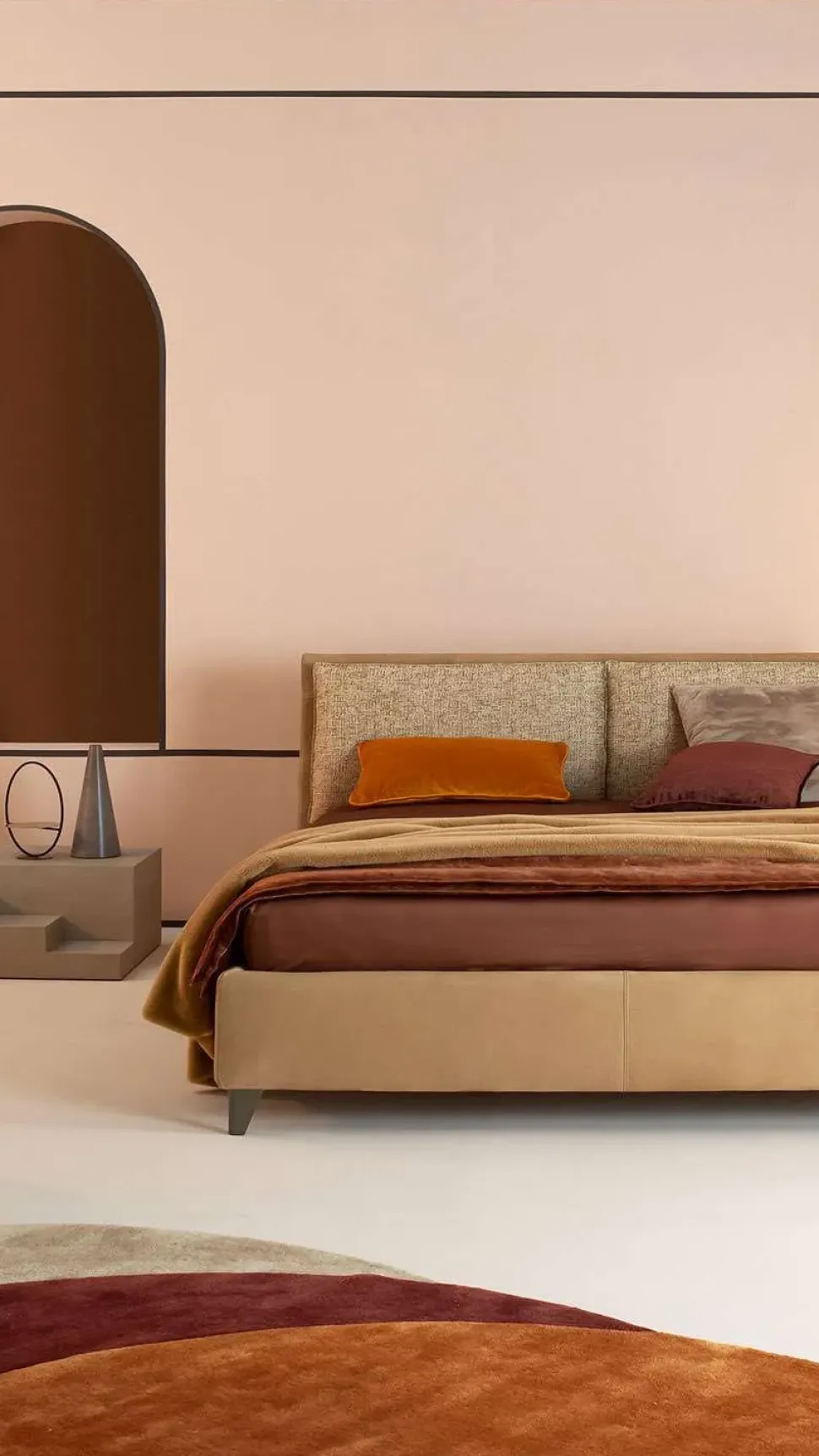 Letto matrimoniale con piedini Artico Twils a prezzo ribassato