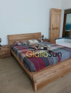 Letto matrimoniale design Letto wave legno teak Outlet etnico a prezzo ribassato