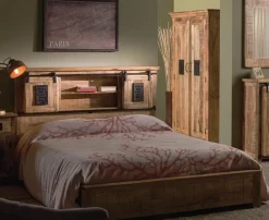 Letto matrimoniale design Industrial Outlet etnico a prezzo scontato