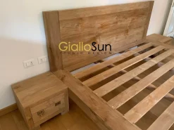 Letto matrimoniale design Letto etnico teak Outlet etnico a prezzo scontato