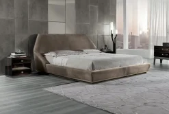 Letto matrimoniale design Letto luxury pelle vellutata maxi 200x200 Md work a prezzo scontato