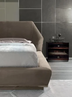 Letto matrimoniale design Letto luxury pelle vellutata maxi 200x200 Md work a prezzo scontato