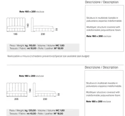Letto matrimoniale Letto modello principato diversi rivestimenti Md work con un ribasso IMPERDIBILE
