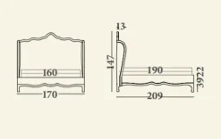 Letto matrimoniale Letto luxury savoia 900 Md work con uno sconto IMPERDIBILE