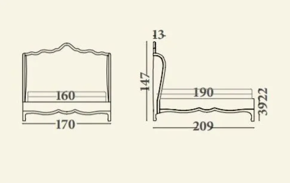 Letto matrimoniale Letto luxury savoia 900 Md work con uno sconto IMPERDIBILE