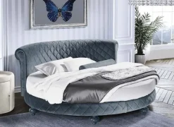 Letto matrimoniale Letto rotondo luxury velluto Md work con uno sconto IMPERDIBILE