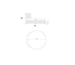 Letto matrimoniale Letto rotondo luxury velluto Md work con uno sconto IMPERDIBILE