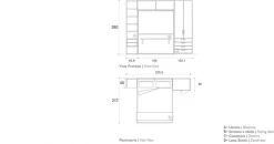 Letto matrimoniale moderno Letto/scrivania/libreria/armadio Artigianale a prezzo ribassato