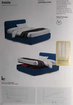 Letto matrimoniale moderno Gin air emily tango Collezione esclusiva a prezzo ribassato