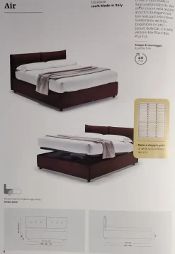 Letto matrimoniale moderno Gin air emily tango Collezione esclusiva a prezzo ribassato
