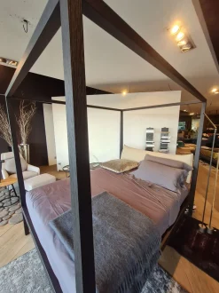 Letto matrimoniale moderno Moheli Horm a prezzo ribassato