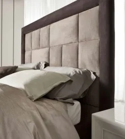 Letto matrimoniale moderno Letto scamosciato  Md work a prezzo scontato