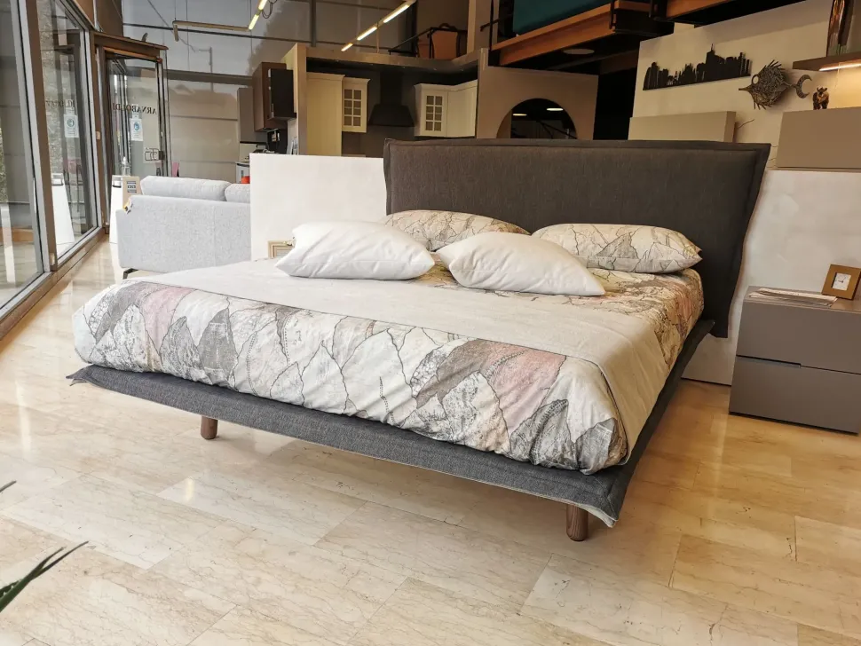 Letto matrimoniale moderno Aladino Pianca a prezzo scontato