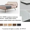Letto matrimoniale Trama con materasso rising dorelan Pianca con un ribasso IMPERDIBILE