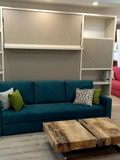 Letto moderno a scomparsa Letto a scomparsa a roma divano petrolio Artigianale a prezzo ribassato