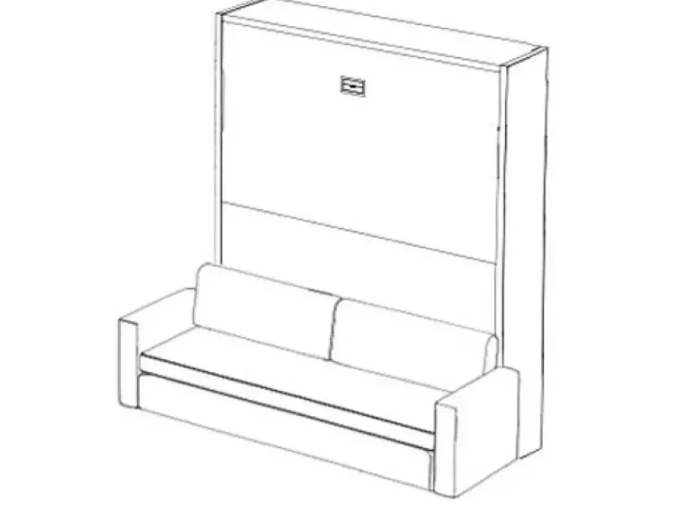 Letto moderno a scomparsa Letto a scomparsa a roma divano petrolio Artigianale a prezzo ribassato