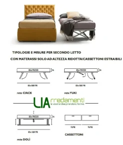 Letto moderno Bubbles compatto Samoa con un ribasso del 35%