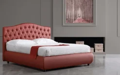 Letto moderno con box-cont. Artigianale, matr.mod.camilla, 30% di sconto. Prezzo ribassato.